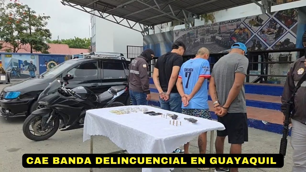 Desmantelan banda delincuencial tras rob0 a gasolinera en Guayaquil