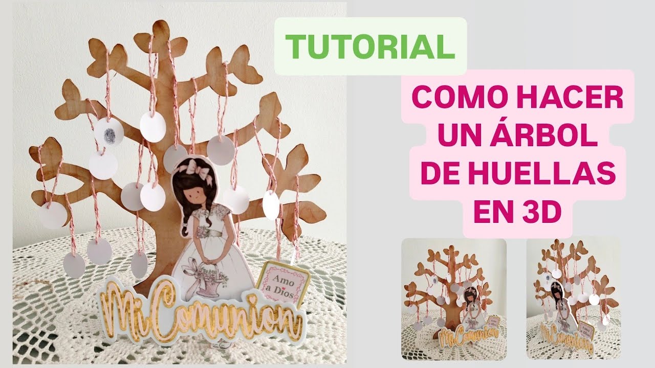 COMO HACER UN ARBOL DE HUELLAS 3 D