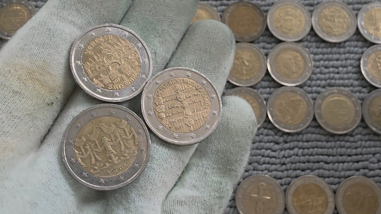 2 euro's coin hunt. 1000€ #26 Rarely found, collectable coins.