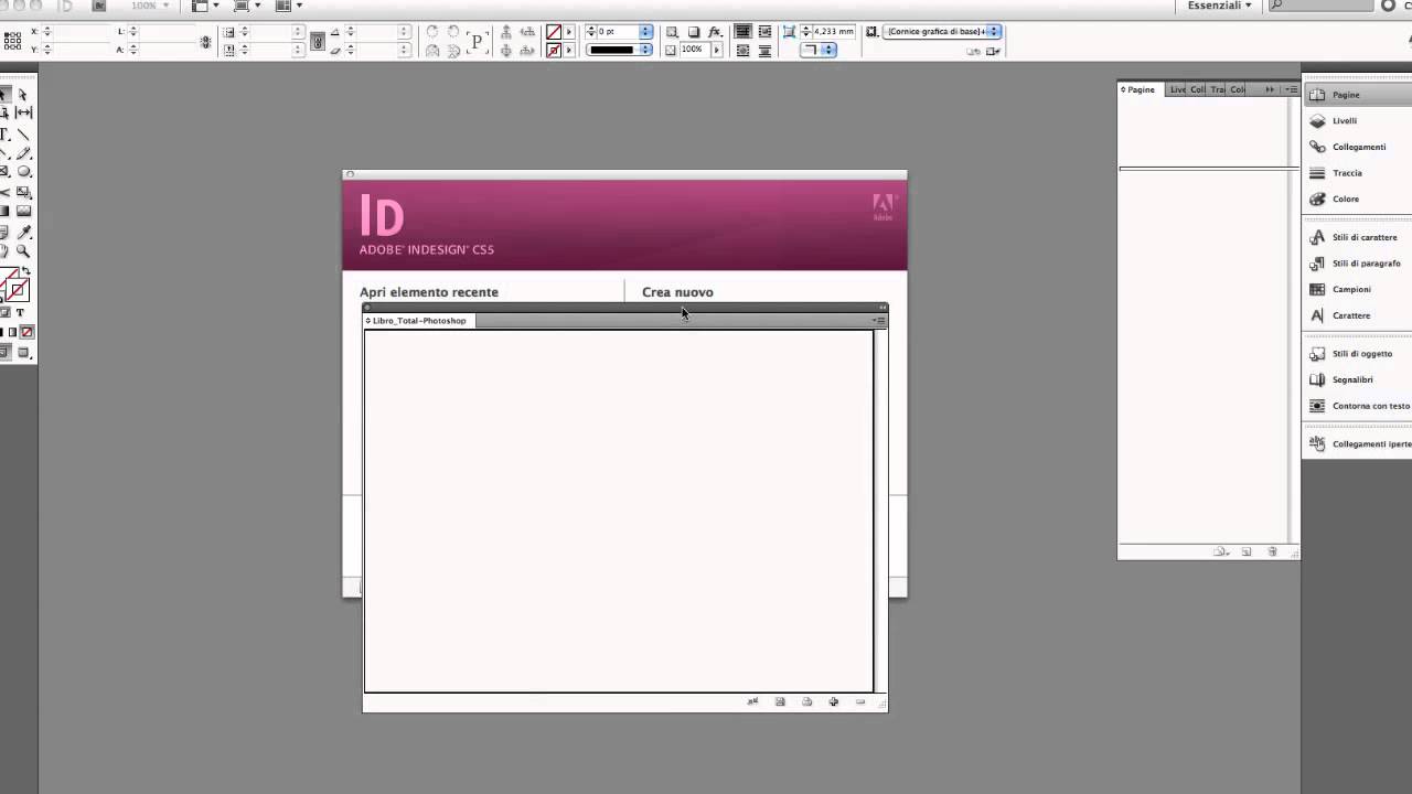 InDesign CS5 - Creare un libro