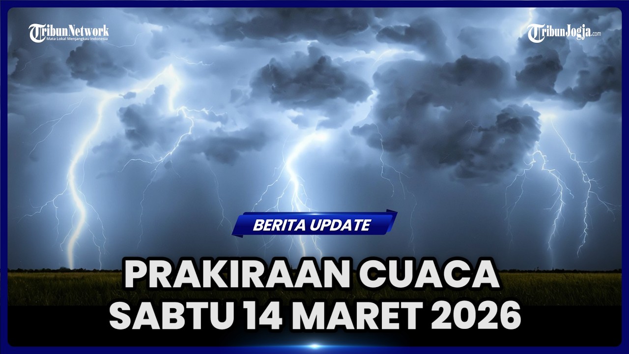 DAFTAR WILAYAH YANG BERPOTENSI DIGUYUR HUJAN LEBAT PADA SABTU 14 MARET 2026