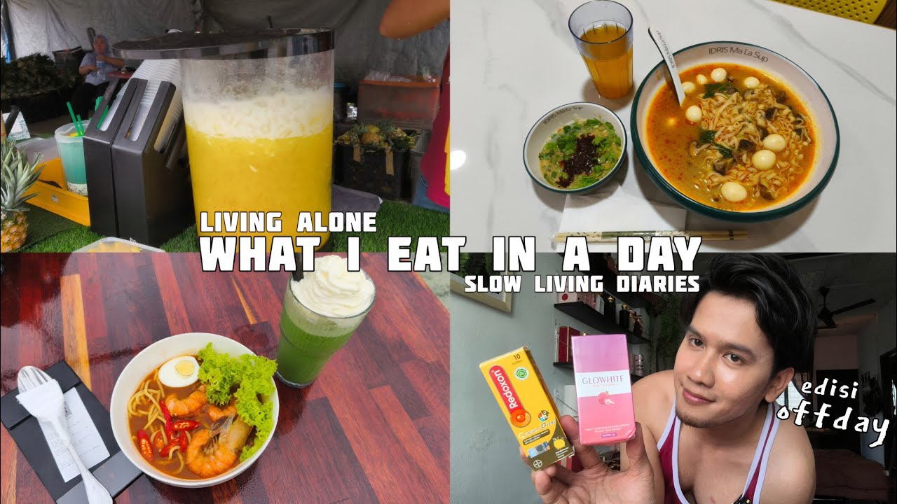 WHAT I EAT IN A DAY DURING OFF DAY ? | VLOG 24 JAM MAKAN APA ? | MALAYSIA LIVING ALONE VLOG 