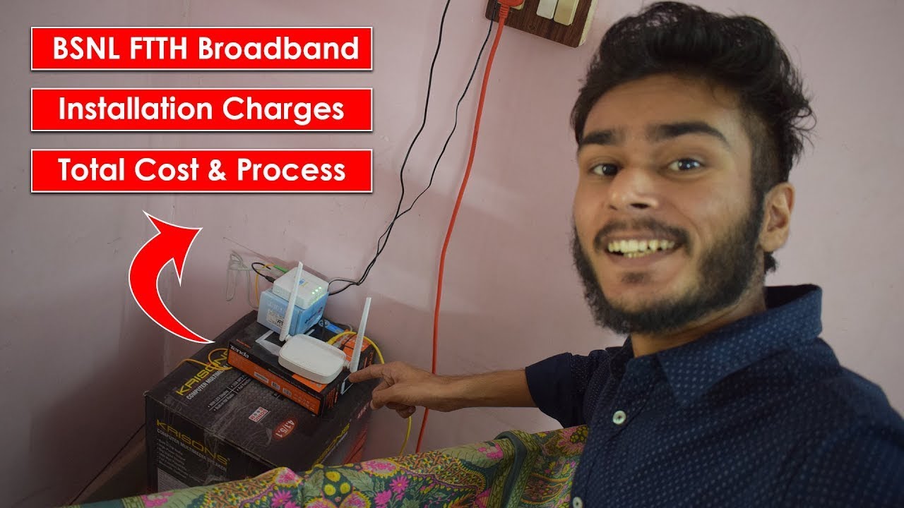BSNL FTTH Broadband Fiber Installation Charges Speed Cost How It Is Done Process | BhushanDroid