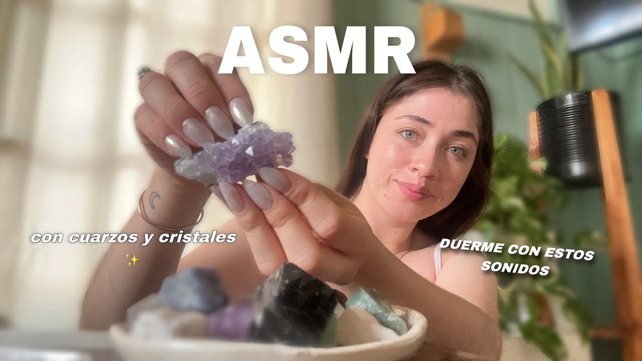 ASMR con cuarzos y piedras 💎🌙 mucho SCRATCHING & tapping ~ ASMR PARA DORMIR 