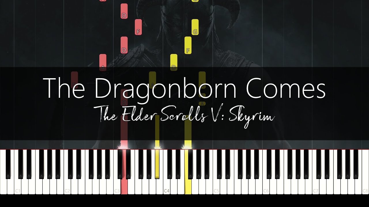 How to play: The Dragonborn Comes (Skyrim) Full Piano Tutorial