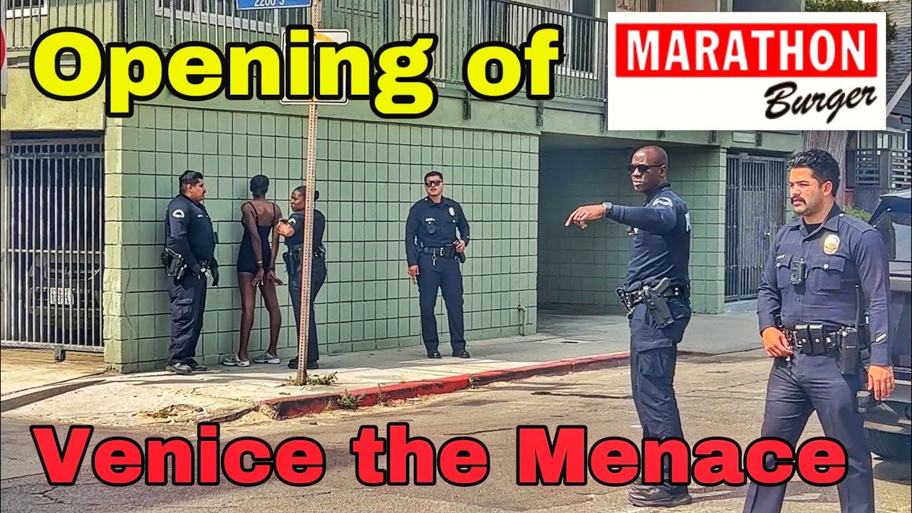 Nipsey Hussle's Marathon Burger opens in Venice //Police Action// Santa Monica Rave Party
