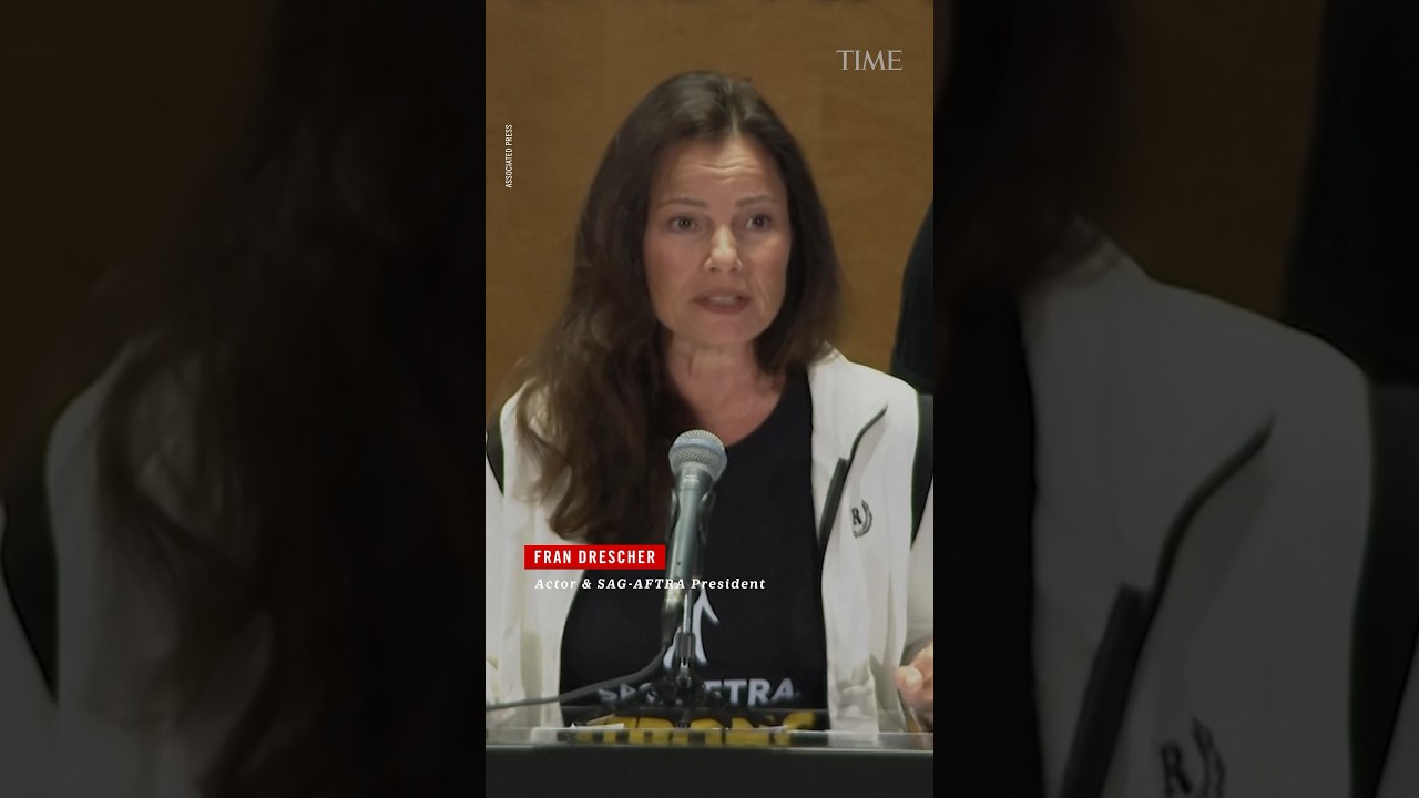 SAG #president Fran Drescher speaks after #actors #union officially begin #strike #clips