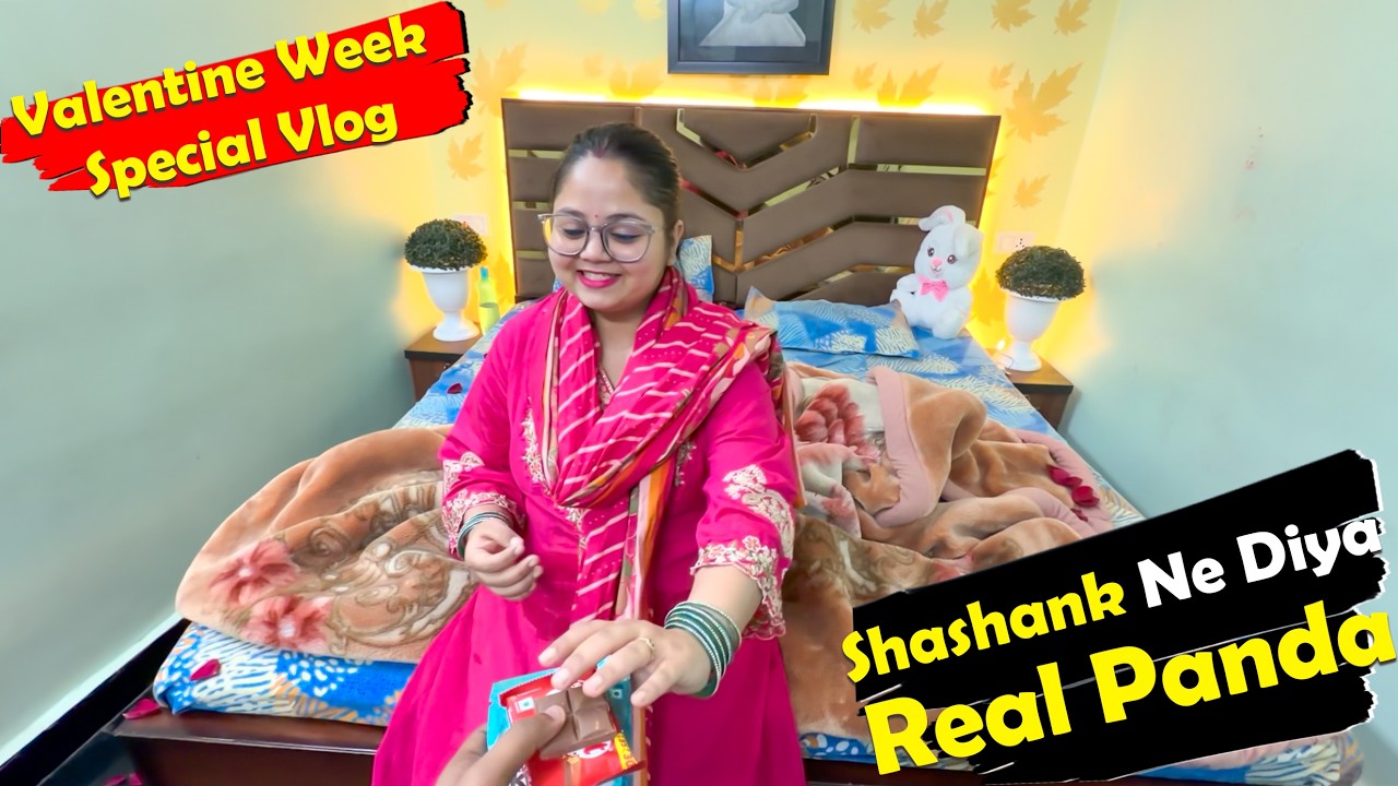 Shashank Le Aae Real Panda | ValentineWeek Special Vlog #viral #views #comedy #minivlog #husbandwife