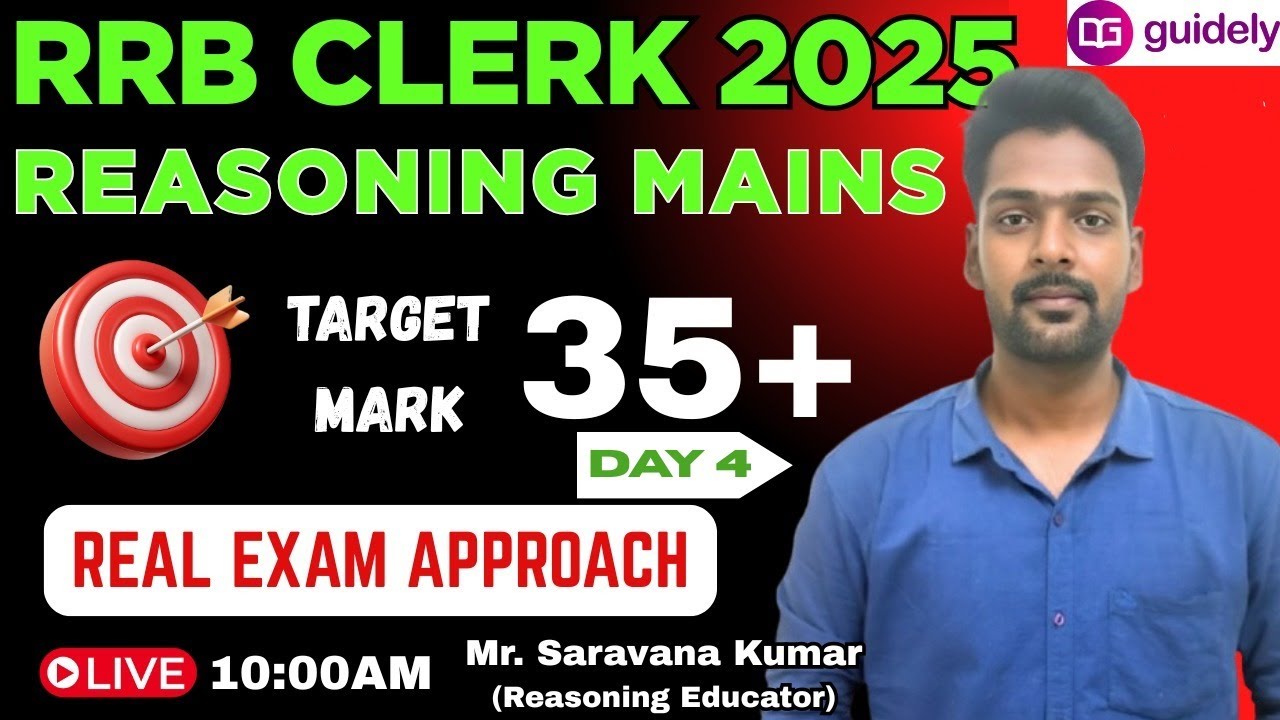 IBPS RRB Clerk Mains 2025 Reasoning | REASONING TAMIL DAY- 04 | By SK Sir #rrbclerk