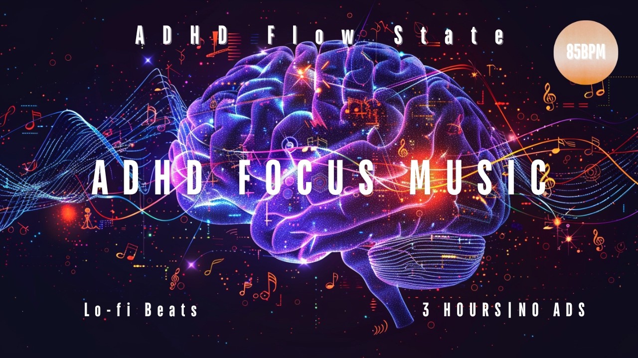 ADHD Focus Music   85 BPM Lo fi Beats for Studying & Deep Work vol.3