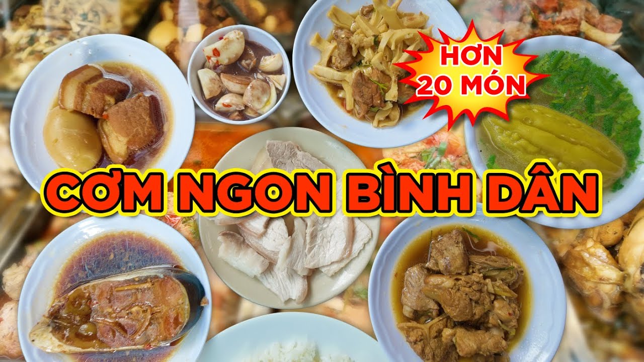 ĐÔNG NGHẸT QUÁN CƠM TRƯA 25K! CÁ HÚ KHO, VỊT KHO, CHẠO BÒ TƠ, LÁ MƠ TRỨNGCHIÊN ,  MĂNG KHO THỊT...!!