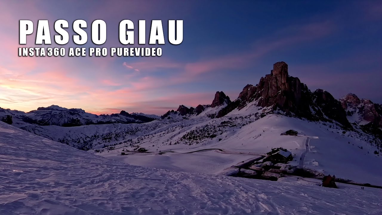 Insta360 ACE PRO PureVideo in Dolomiti Sunset light | PASSO GIAU
