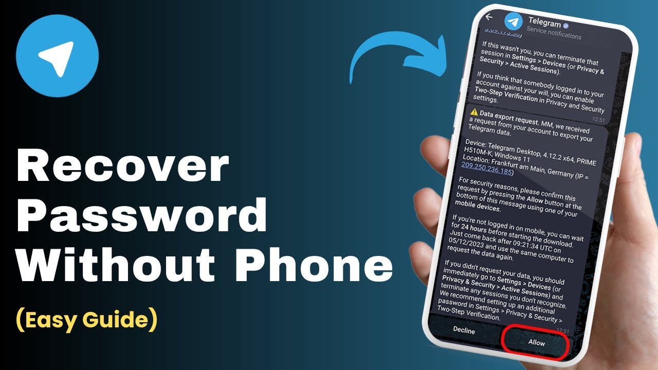 How To Recover Telegram Password Without Phone