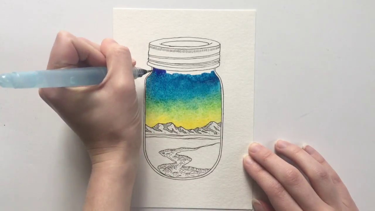 Bottled Summer Series: Mason Jar Speed Painting
