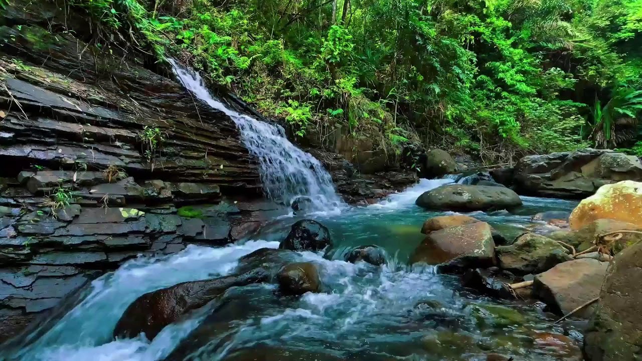 Waterfall Sounds for Sleeping | Deep Sleep Waterfall White Noise & River Sound