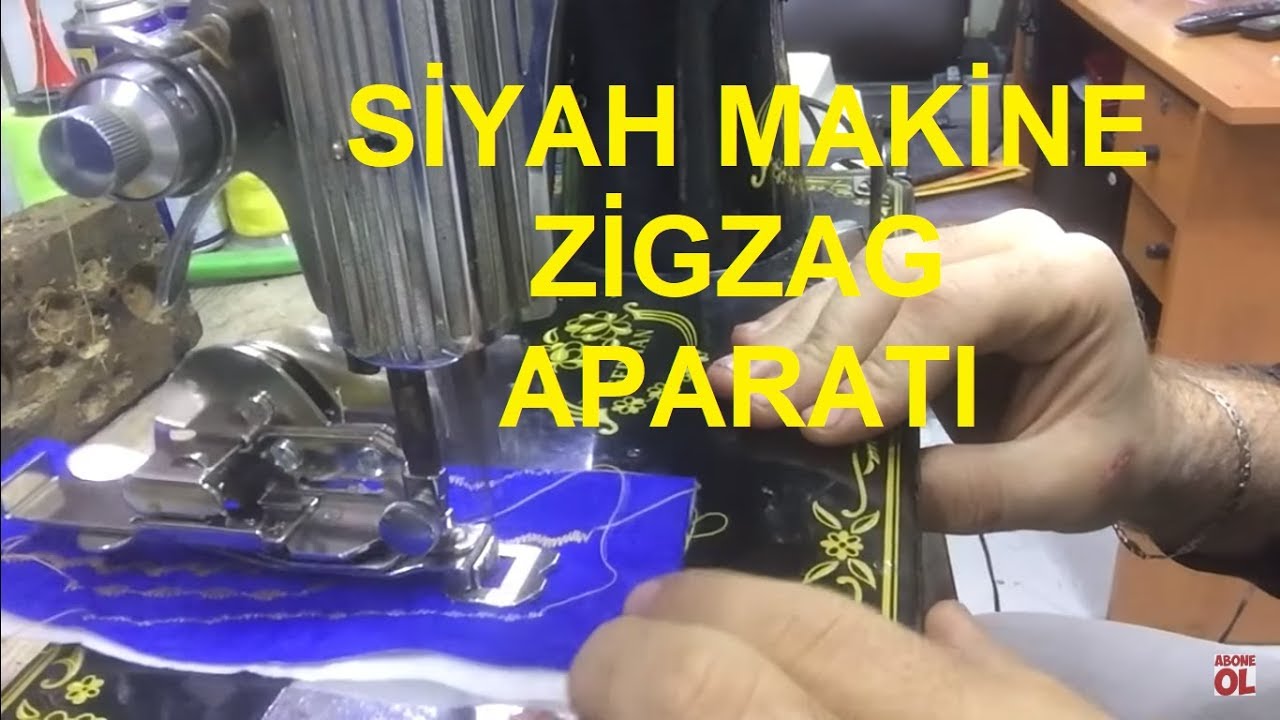 Kara Makine Zigzag Aparatı Siyah Makine Zigzag