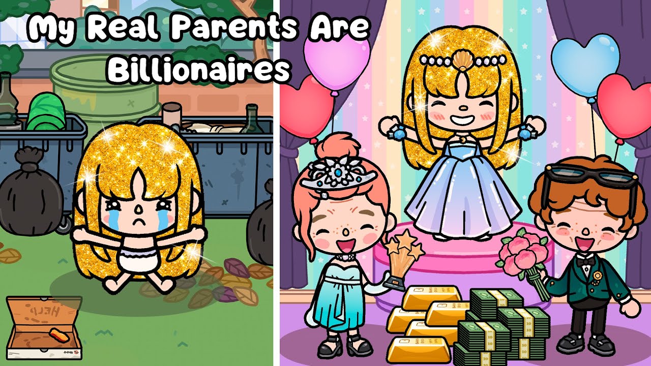 My Real Parents Are Billionaires | With Voice | Golden hair | Toca Boca | Toca Life Story