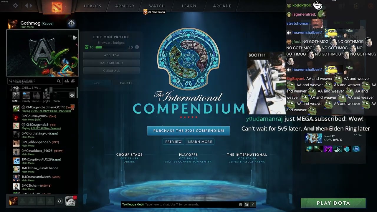 Bulldog Edits His Mini Profile In Dota