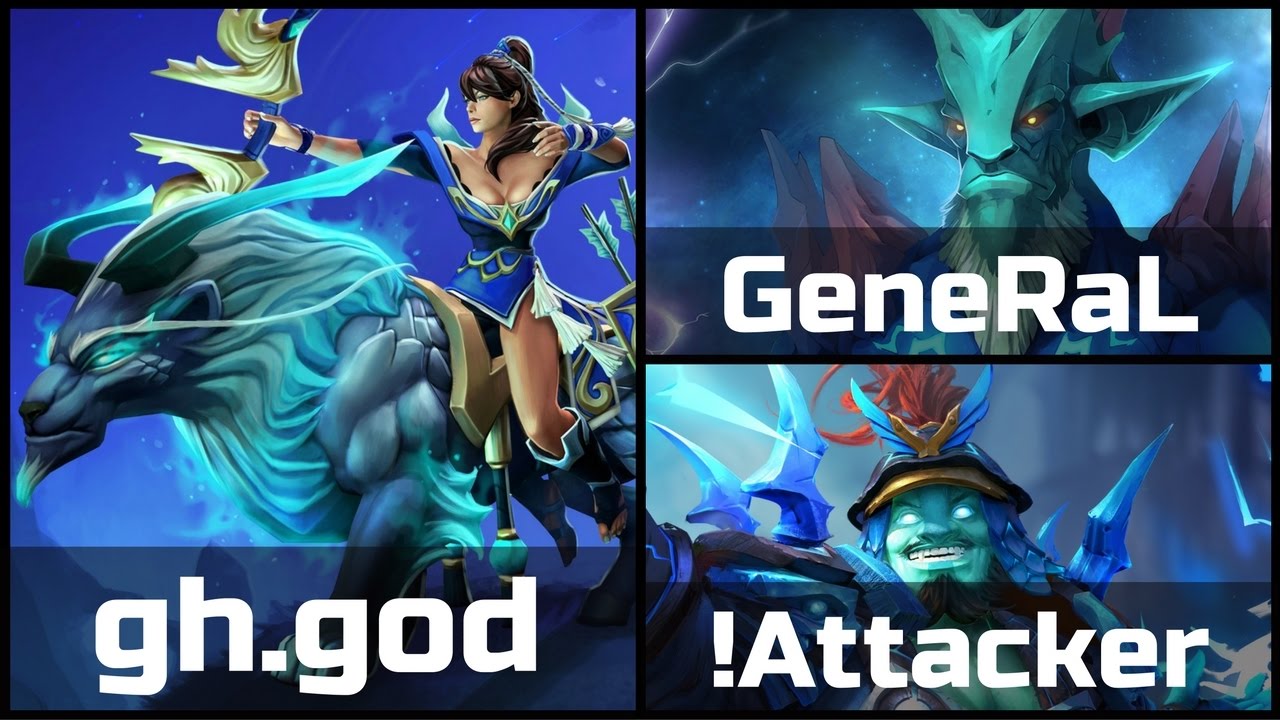 gh.god vs GeneRaL & Attacker &bull; Mirana &bull; 16-3 &mdash; Pro MMR Gameplay Dota 2