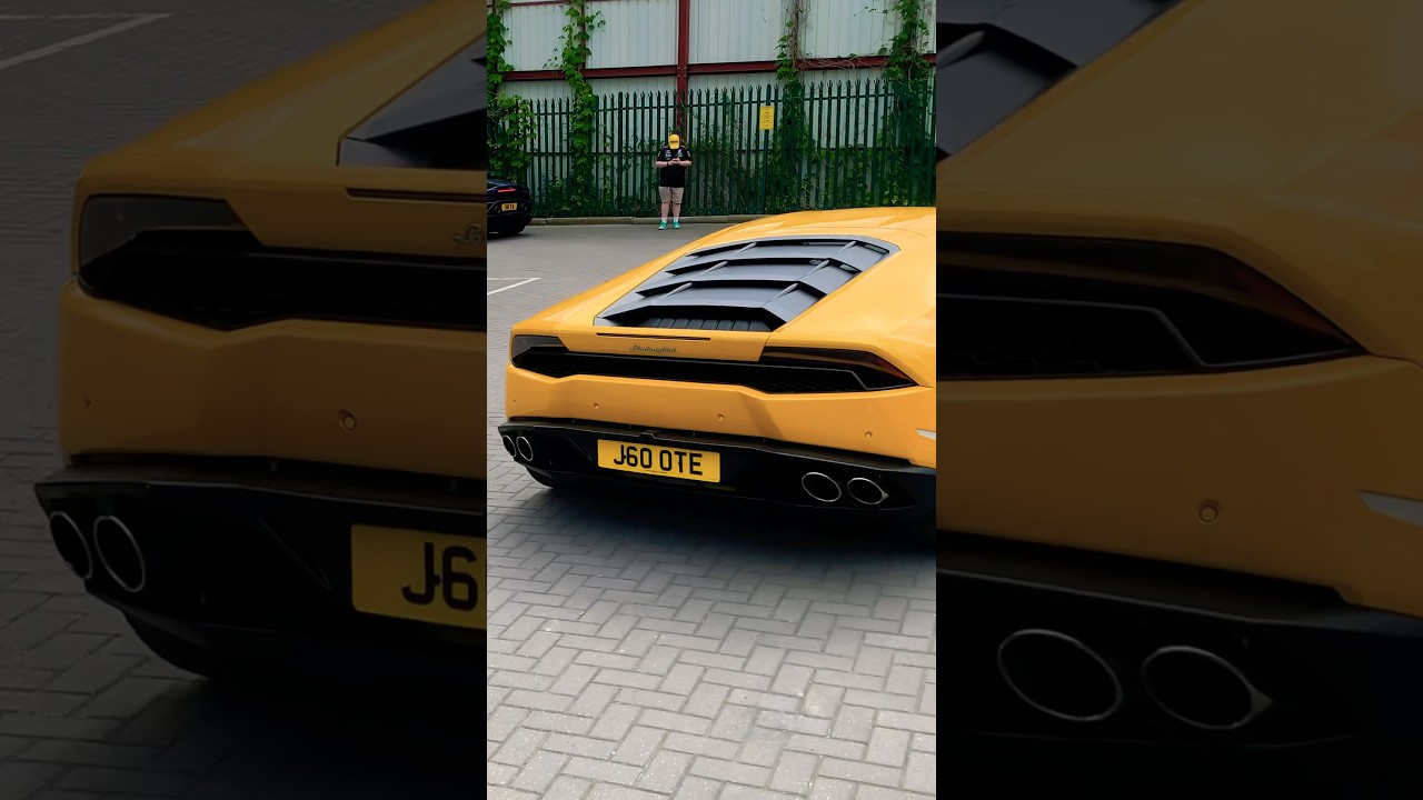 INSANE SOUND! LAMBORGHINI HURACUN DRIVING OUT OF SUPERCAR MEET! #shorts #trending #viral #youtube