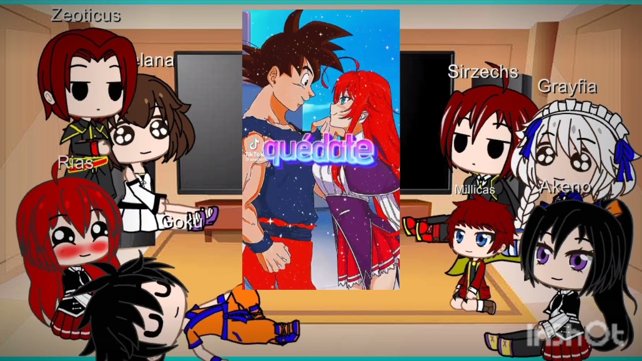 Familia Gremory y + Reaccionan a Goku y Goku x Rias 💓💓