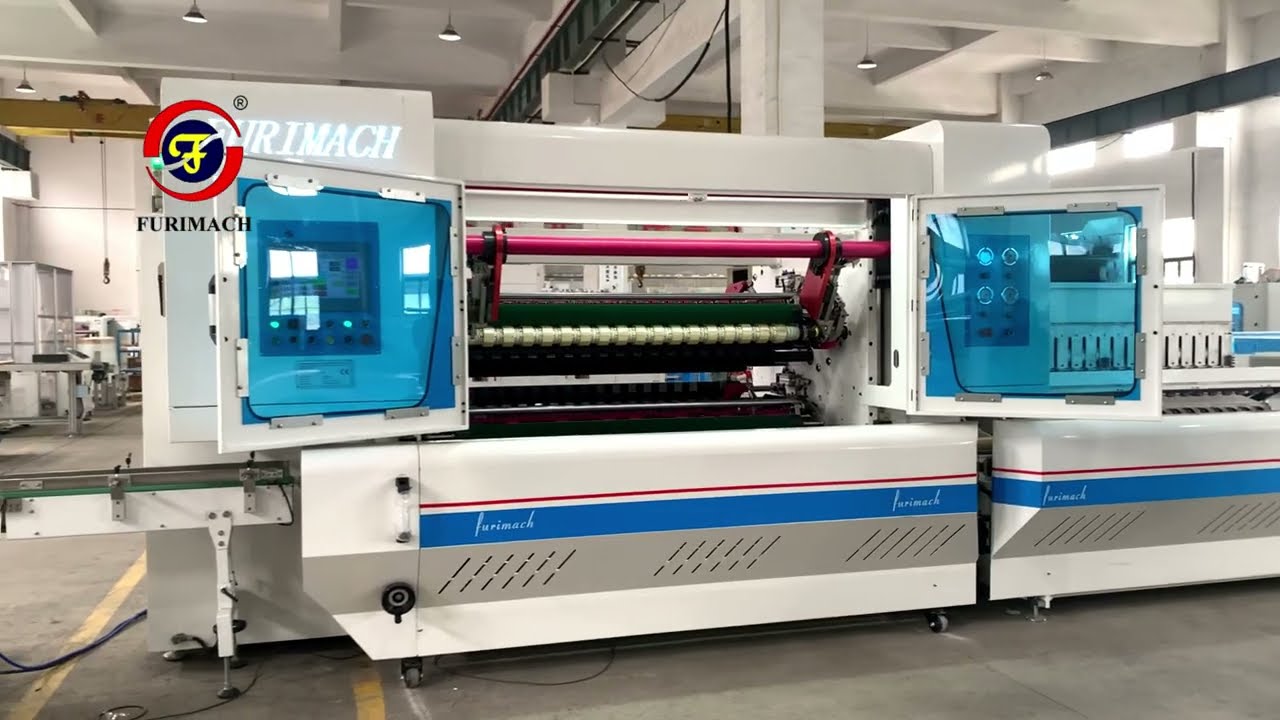 BPA-1511 Fully Automatic BOPP Tape Slitting Machine with Tower Type Packing Machine Working Together