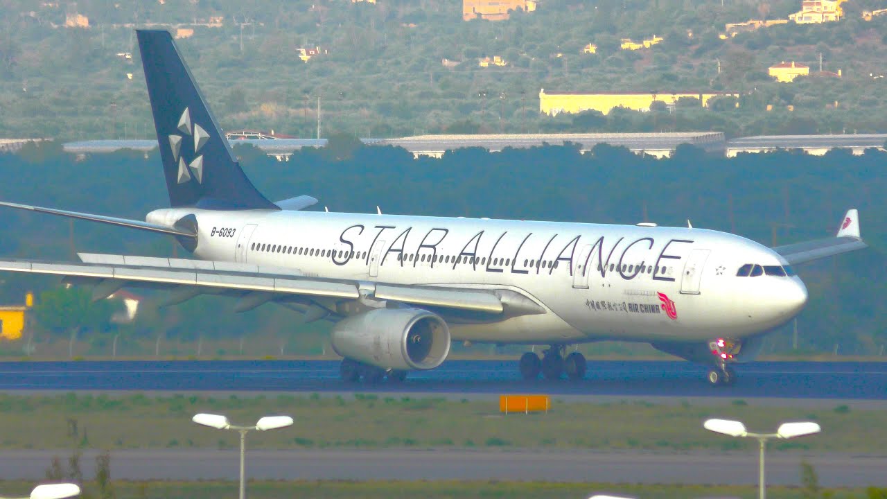 Close Up Early Morning Arrivals at Athens Eleftherios Int'l Airport, ATH 10/09/23