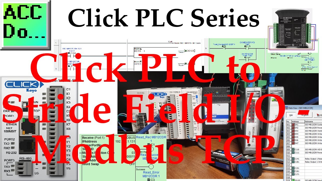 Click PLC Programming with Stride Field IO Modbus TCP Setup