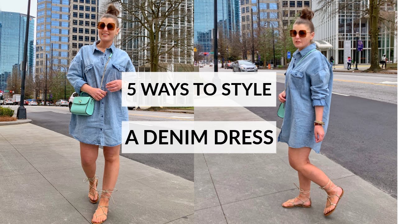 5 WAYS TO STYLE A DENIM DRESS | THE RULE OF 5 | JULIA MARIE B