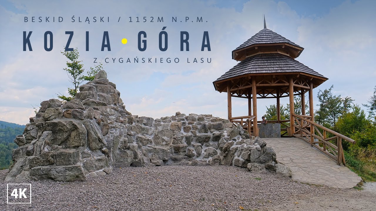 Kozia Góra z Cygańskiego Lasu, Bielsko-Biała, żółty szlak, Beskid Śląski, łatwy szlak w Beskidach