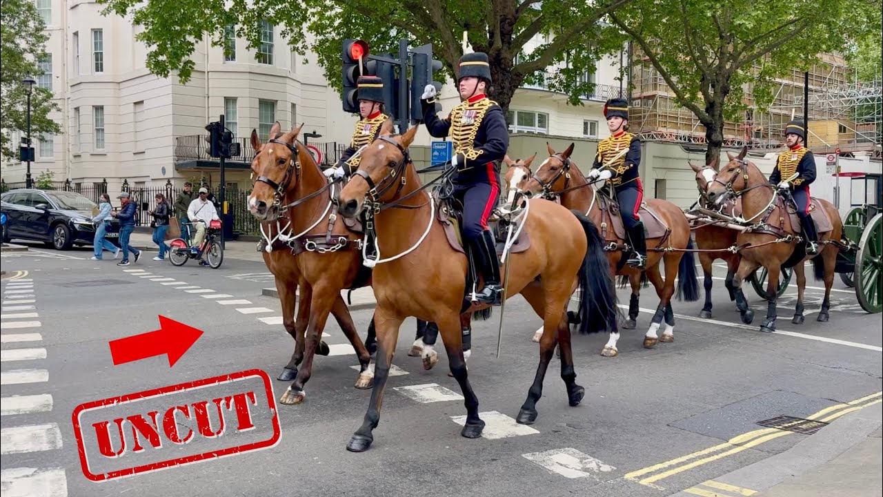 King’s Troop Gunfire & Rare TROT through London Streets (FULL VIDEO)