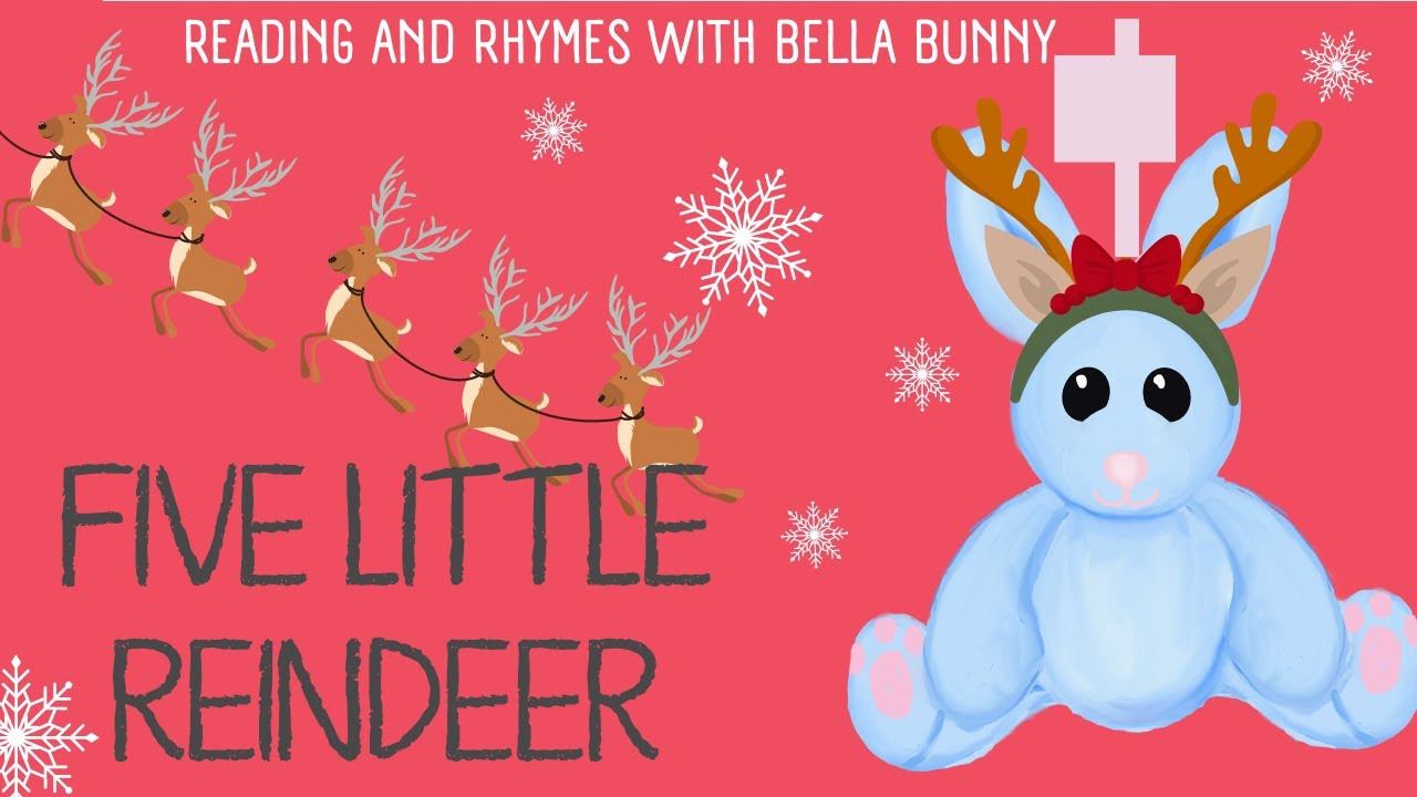 Sing the Five Little Reindeer Song. Fun Christmas Songs for Kids. Animated Nursery Rhymes & Songs