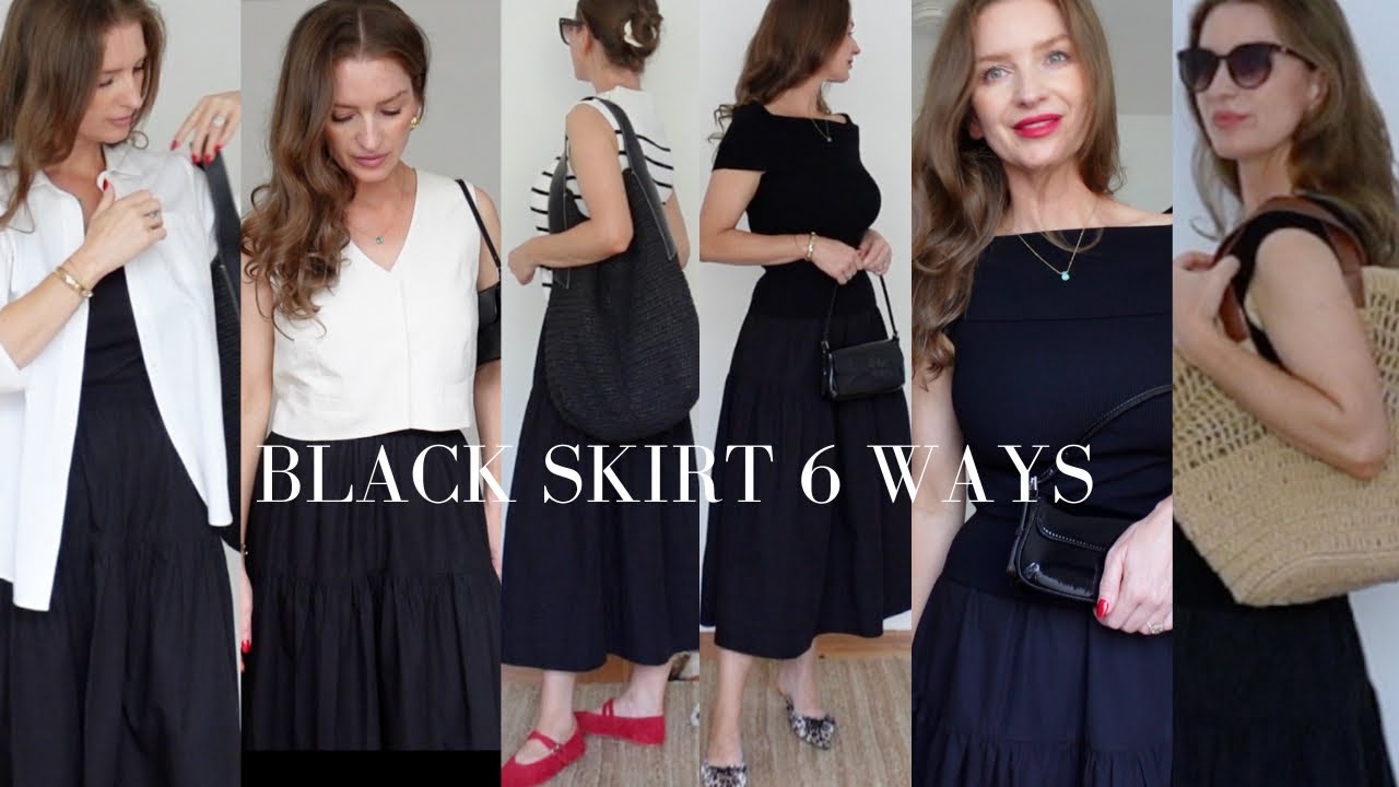 6 способов носить чёрную юбку | Идеи классических и минималистичных образов