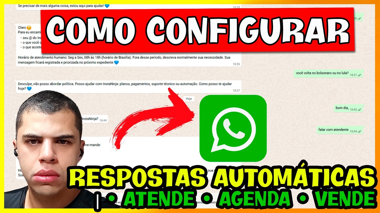 ✅ COMO CRIAR ATENDIMENTO AUTOMÁTICO NO WHATSAPP E WHATSAPP BUSSINES | VENDE, AGENDA E ATENDE.