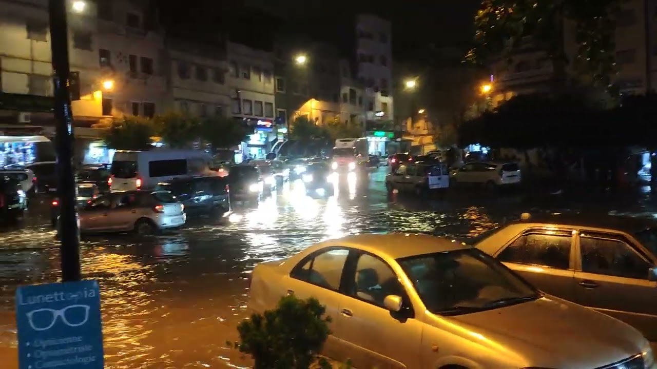 فياضانات بني مكادة رياح قوية امطار غزيرة شارع مولاي علي الشريف طنجة 07 02 2026 Morocco Tangier