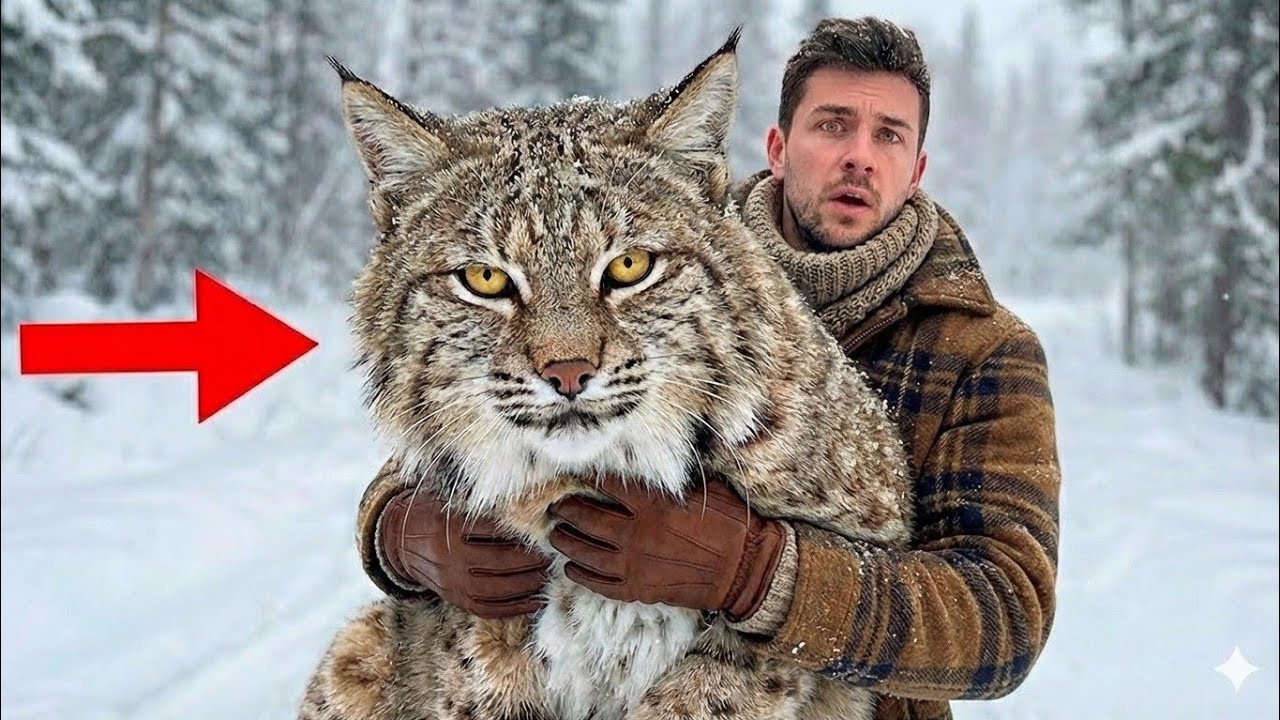 He Found a Giant Bobcat in a Blizzard — The Vet Was Shocked When He Saw Her