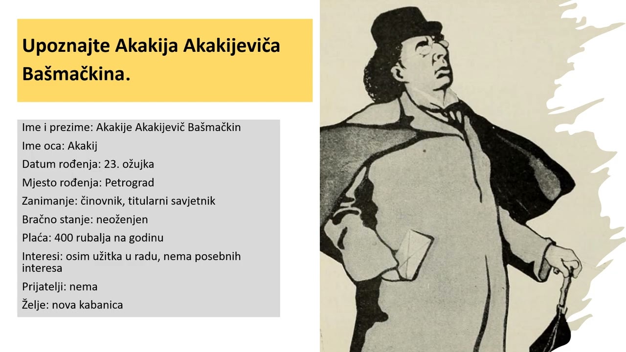 Hrvatski jezik 3. razred SŠ - Petrogradskim ulicama: Nikolaj Vasiljevič Gogolj, Kabanica
