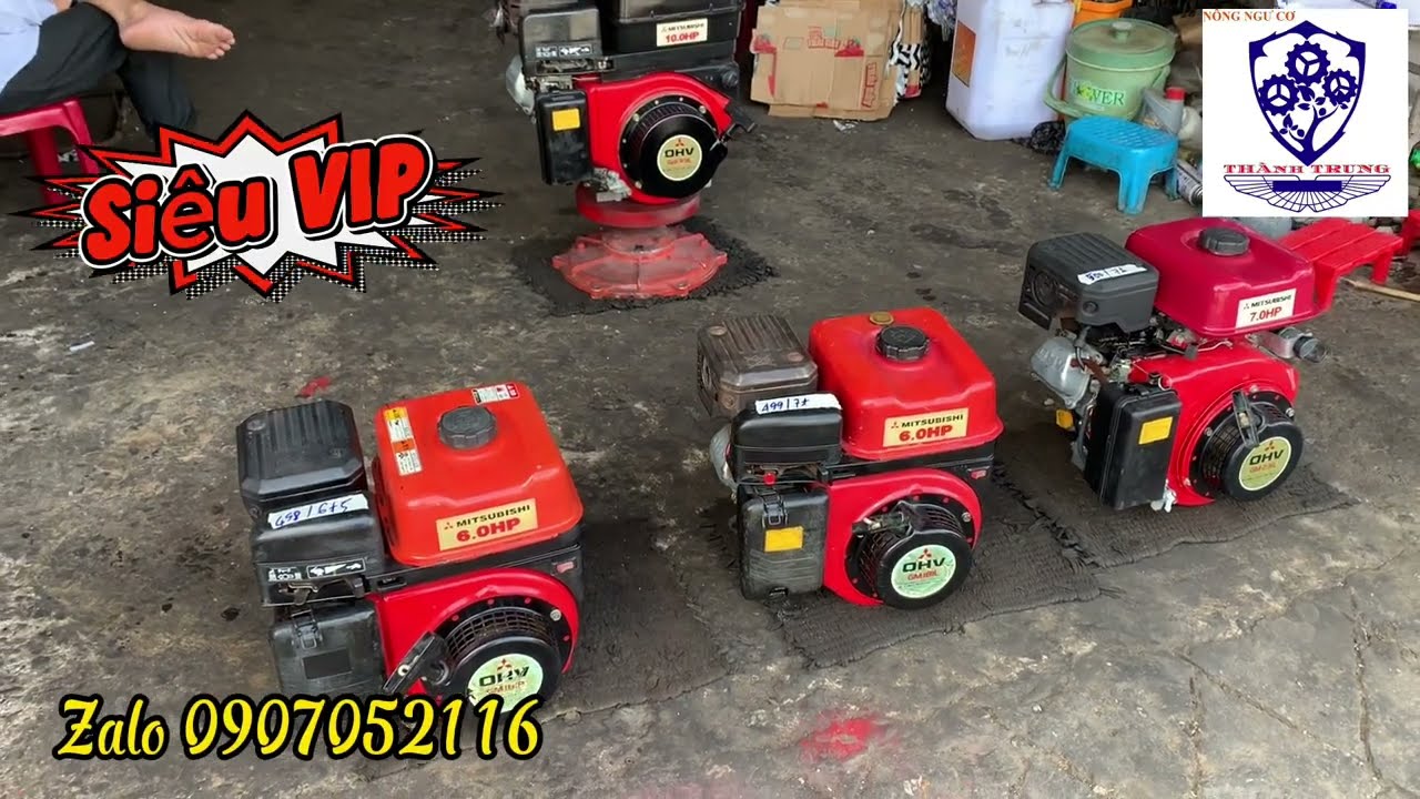 D&ograve;ng m&aacute;y Mitsubishi GM181, GM231, GM301L (10hp) cốt x&eacute;o