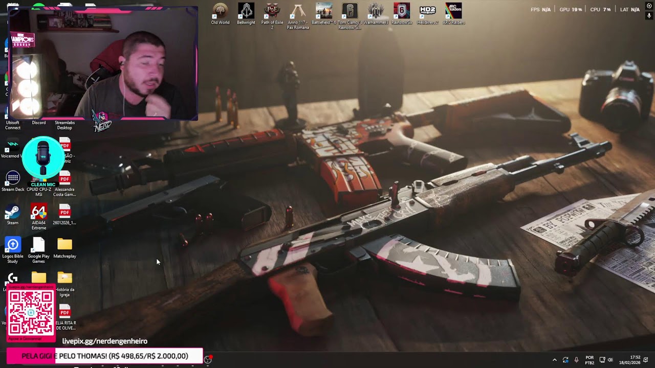 LIVE 🔴 RANKED NO R6 É MONSTRA! 🔴 Live 4K