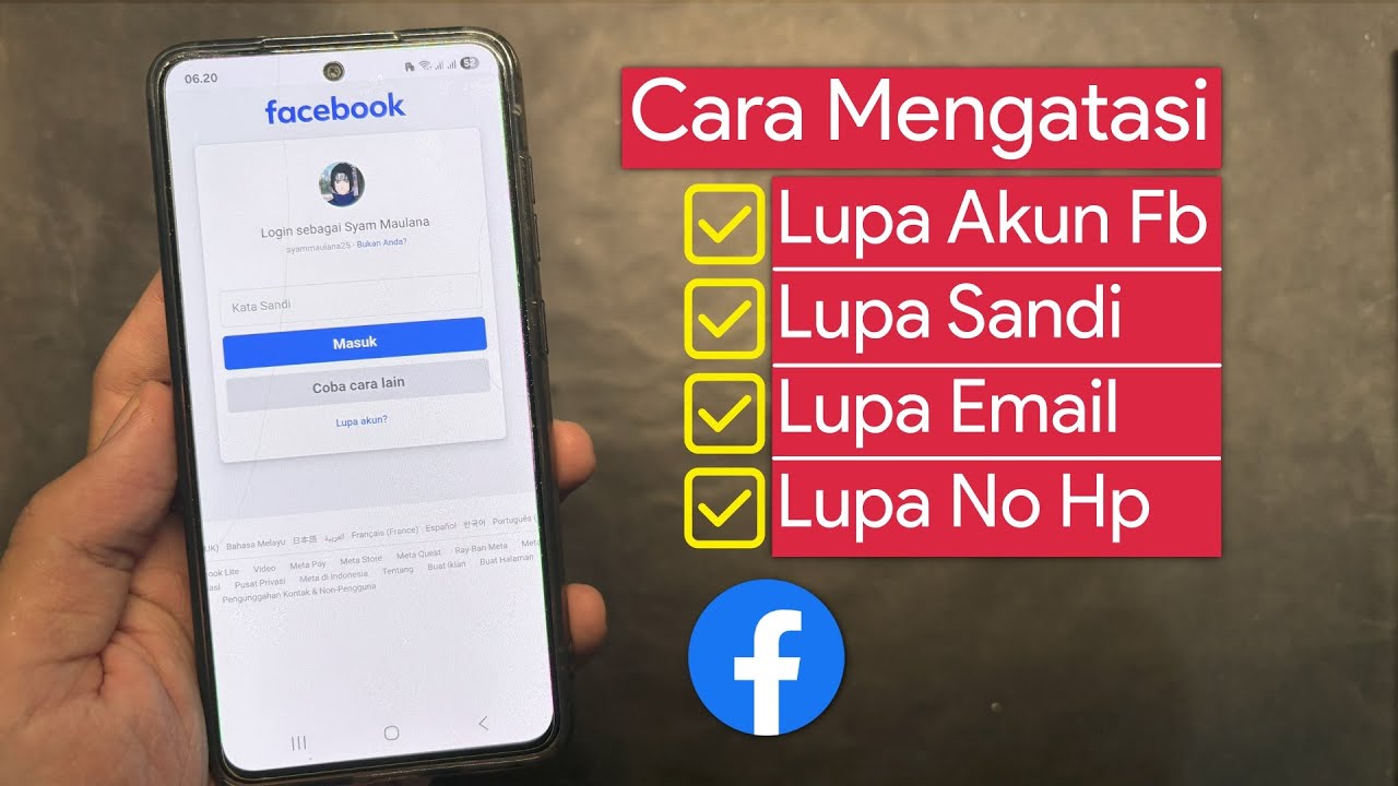 Cara Memulihkan Akun Facebook yang Lupa Sandi Email No Hp