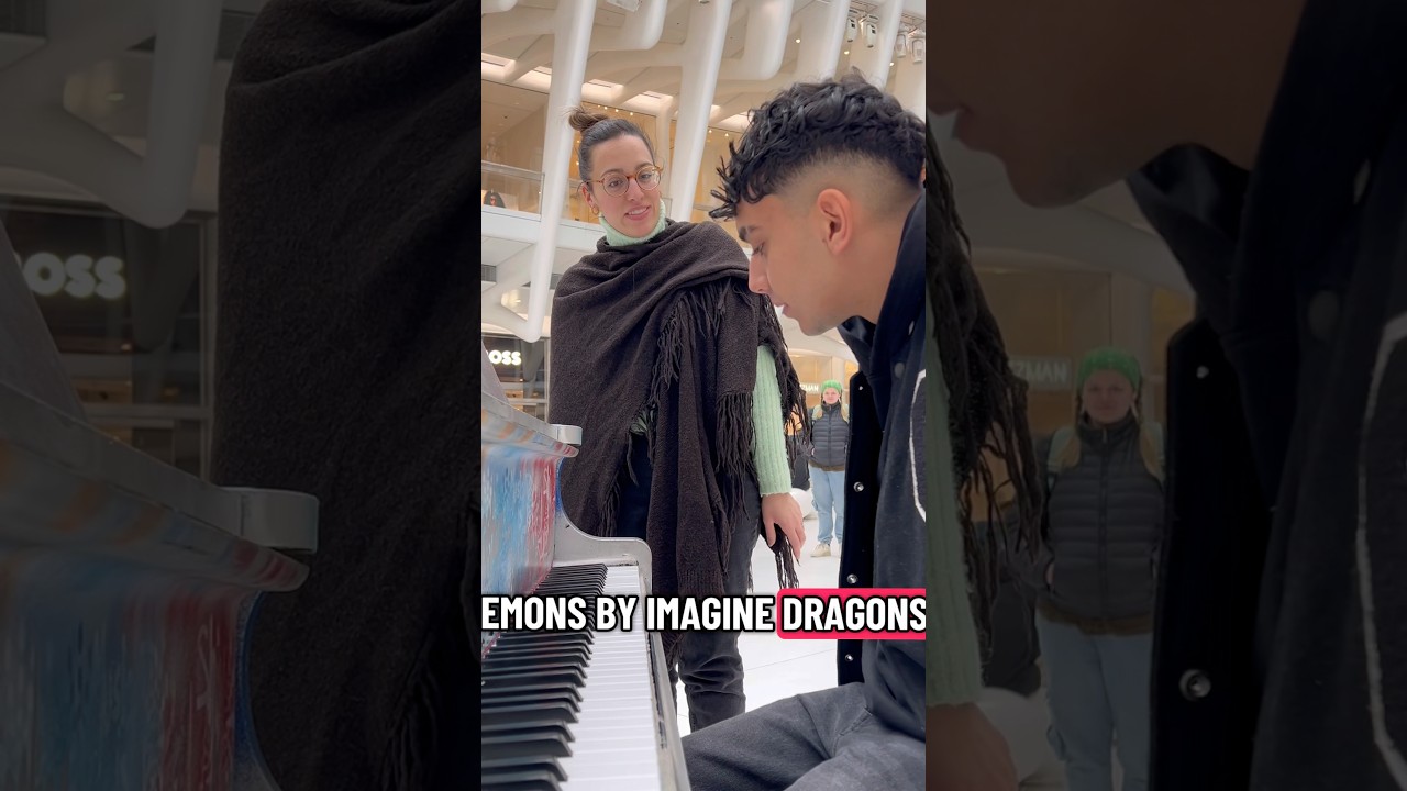 When this lady asked me to play a song for her #piano #publicpiano #imaginedragons