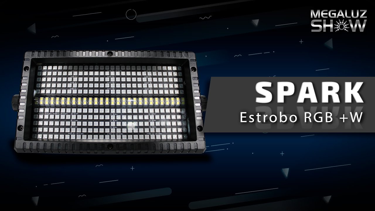 MEGALUZ Show │SPARK. ESTROBO RGB+BLANCO. PEQUEÑO, PONTENTE Y CON EFECTOS GRANDES.