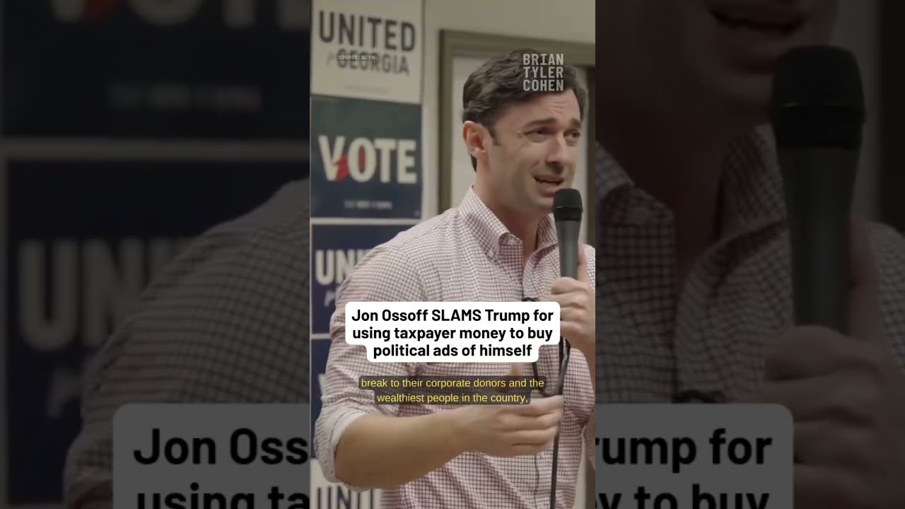 Jon Ossoff SLAMS Trump for using taxpayer money to buy political ads of himself