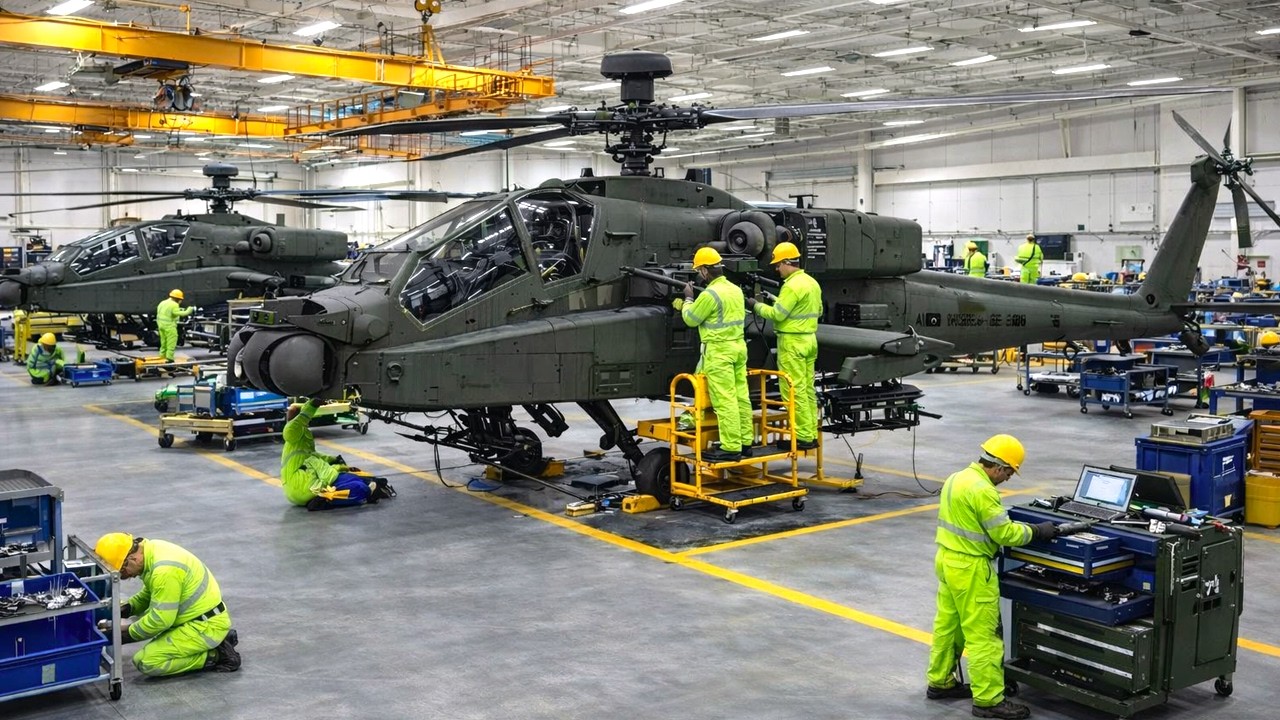 JAK PRODUKUJE SIĘ HELIKOPTER APACHE AH-64 | TAK POWSTAJE NAJPOTĘŻNIEJSZY HELIKOPTER BOJOWY