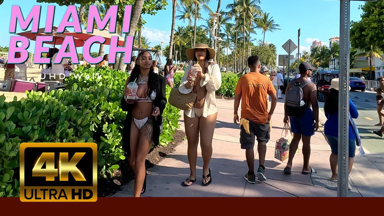 Memorial Day Weekend Miami Beach Walk in 4K. Walking Tour of Miami Beach, Florida.
