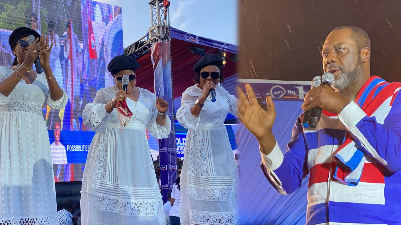 Dr NAPO Speech at the NPP final Rally made Daughters of Glorious Jesus sang VICTORY Praises for NPP