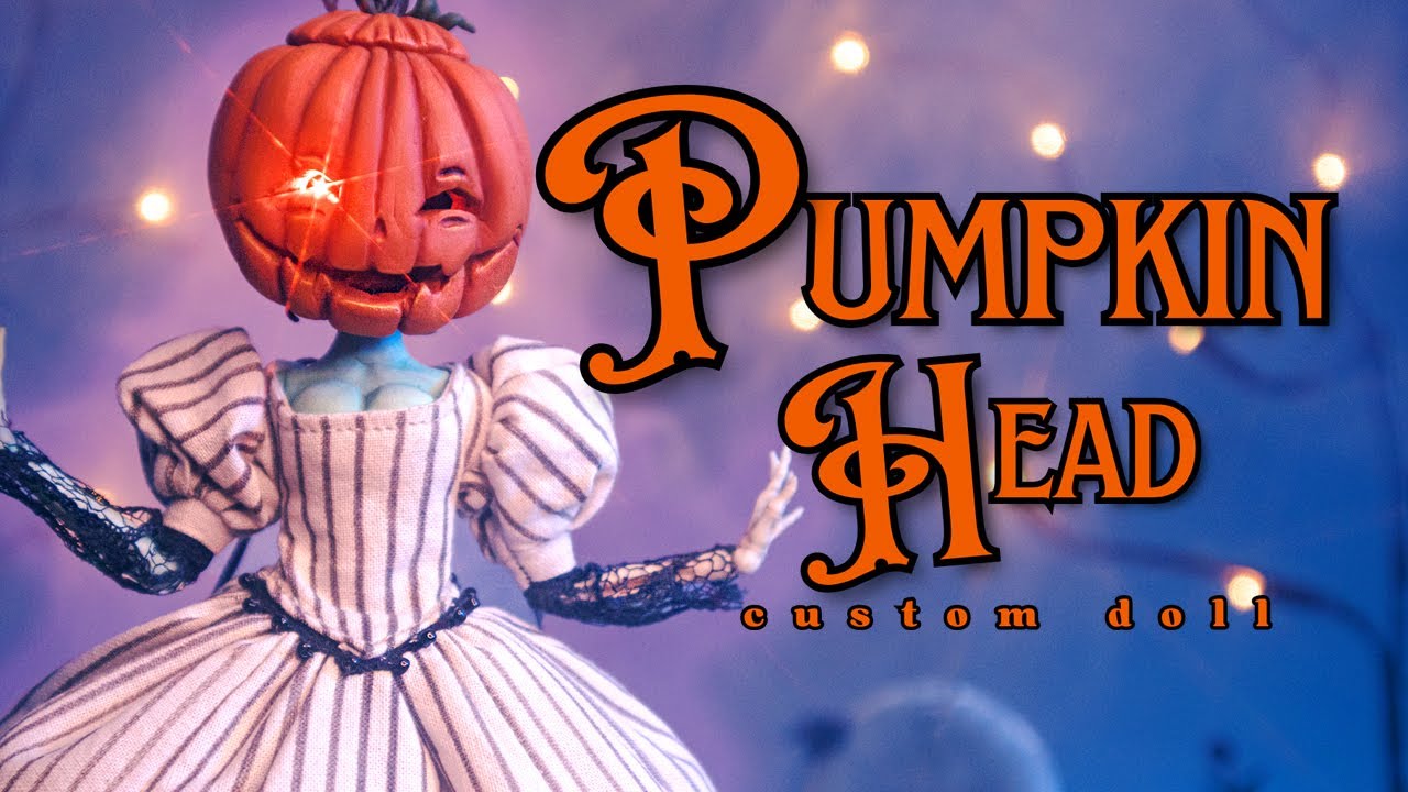 Creating Jacq-o-Leen the Pumpkin Head 🎃|Monster High Custom OOAK Doll  | [relaxing art process]