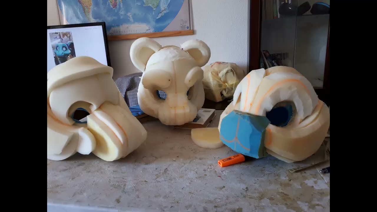 ANIMAL HEAD MASK MAKING / MOOSE / SQUIRREL / POLAR BEAR