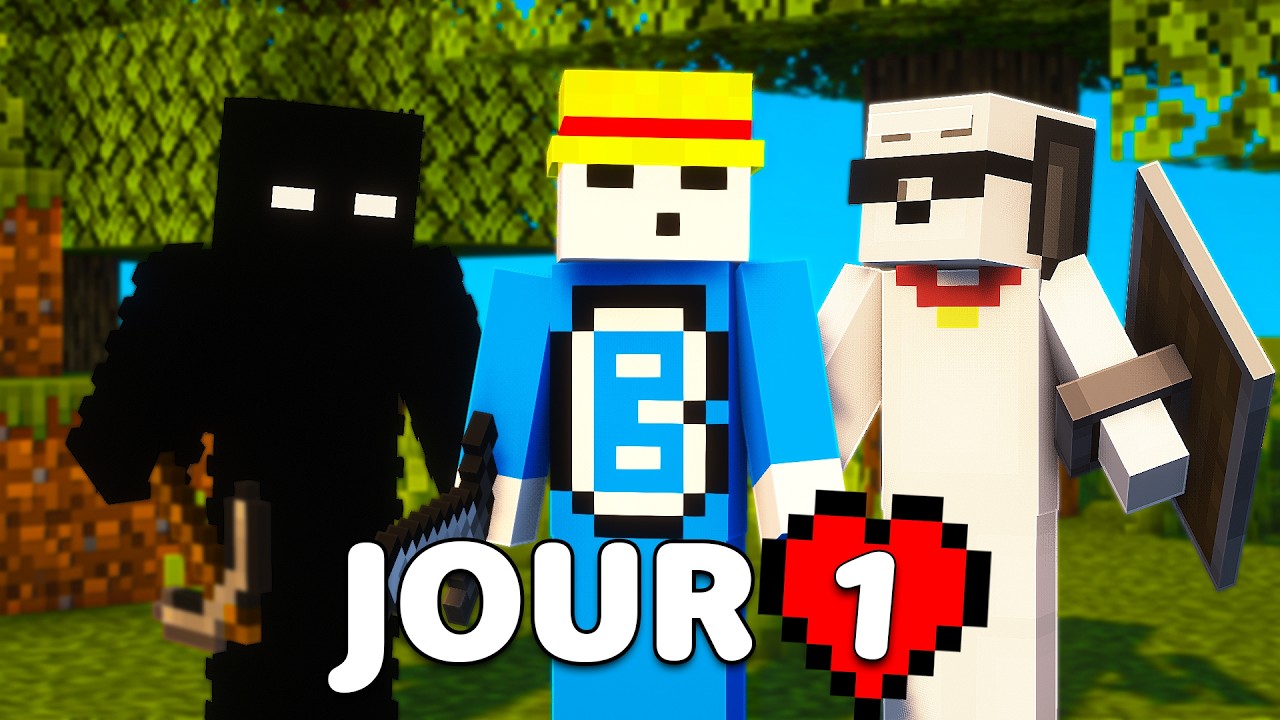 J'ai Survécu 24h avec 2 ABONNÉS au HASARD sur Minecraft !