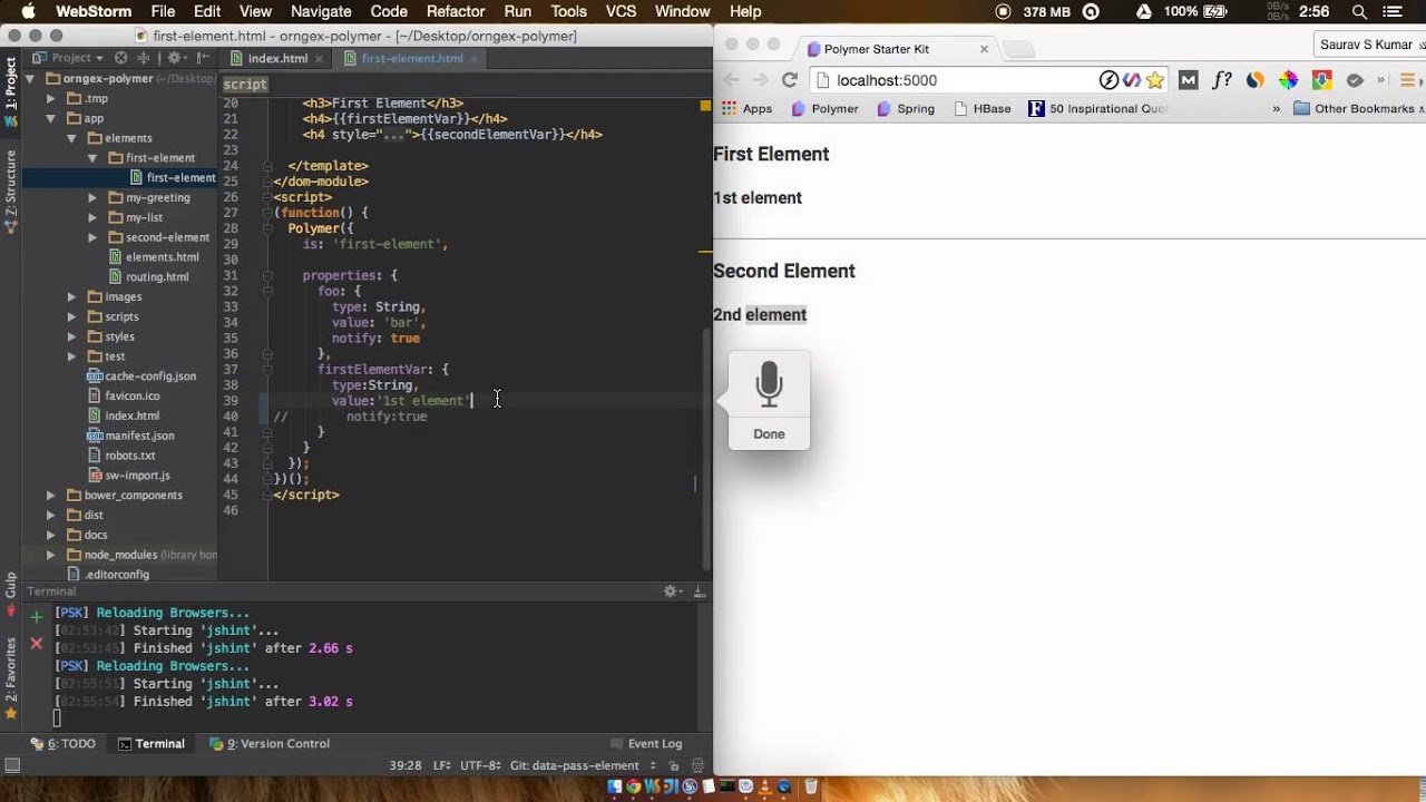 Polymer 1.0 Tutorial #66 Data Passing Notify True